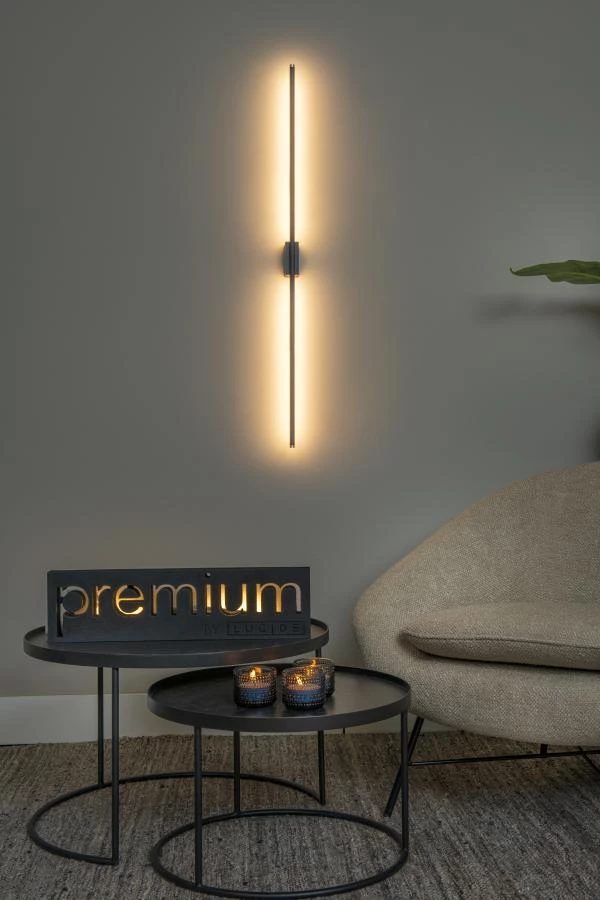 Lucide Premium MARNIK - Wall light - LED Dim. - CCT - 1x18W 2700K/4000K - Black - atmosphere 2